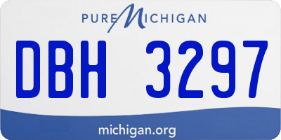 MI license plate DBH3297