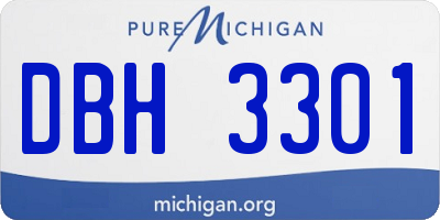 MI license plate DBH3301