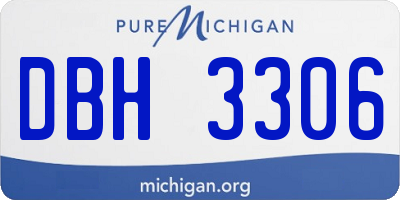 MI license plate DBH3306