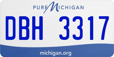 MI license plate DBH3317