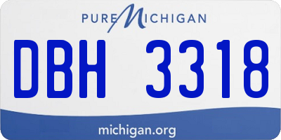 MI license plate DBH3318