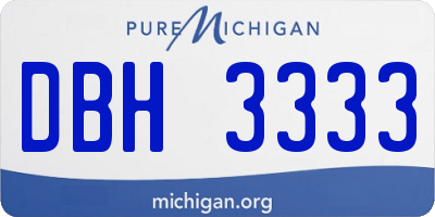 MI license plate DBH3333