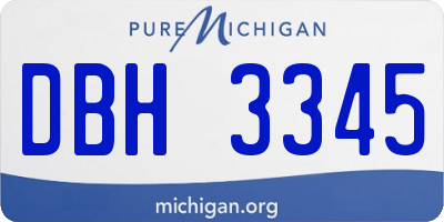 MI license plate DBH3345