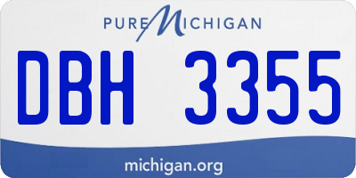 MI license plate DBH3355