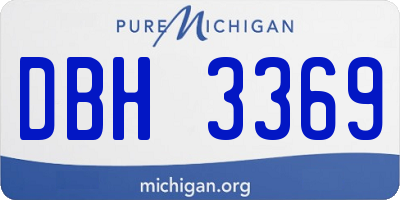 MI license plate DBH3369
