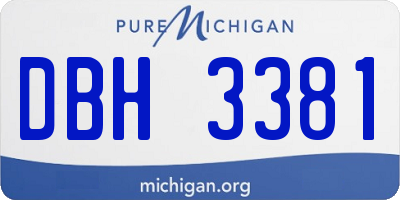 MI license plate DBH3381