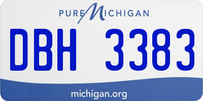 MI license plate DBH3383
