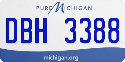 MI license plate DBH3388