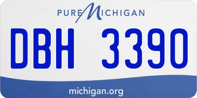 MI license plate DBH3390