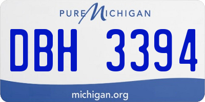 MI license plate DBH3394