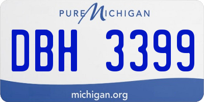 MI license plate DBH3399