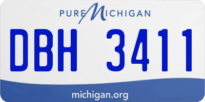 MI license plate DBH3411