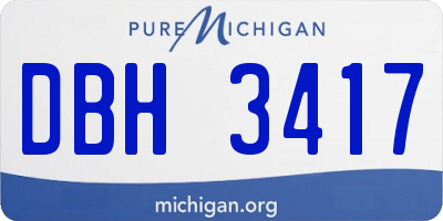 MI license plate DBH3417