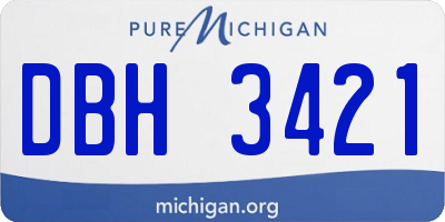 MI license plate DBH3421