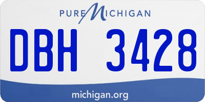 MI license plate DBH3428