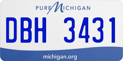 MI license plate DBH3431