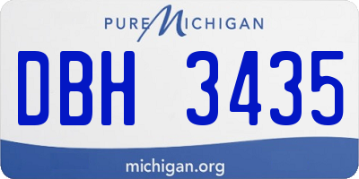 MI license plate DBH3435