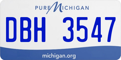 MI license plate DBH3547