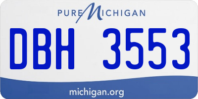 MI license plate DBH3553