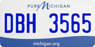 MI license plate DBH3565