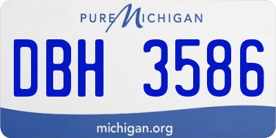 MI license plate DBH3586