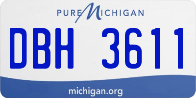 MI license plate DBH3611