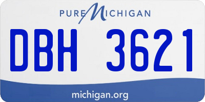 MI license plate DBH3621