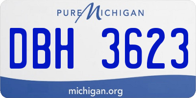 MI license plate DBH3623