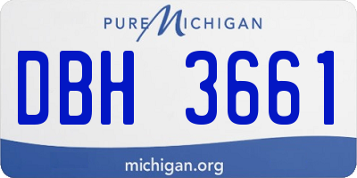 MI license plate DBH3661