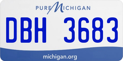 MI license plate DBH3683
