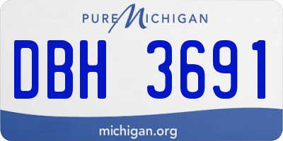 MI license plate DBH3691