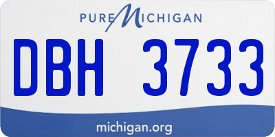 MI license plate DBH3733