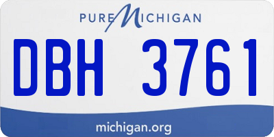 MI license plate DBH3761