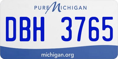 MI license plate DBH3765