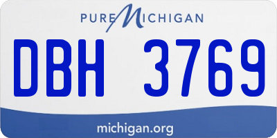 MI license plate DBH3769