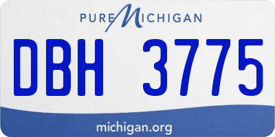 MI license plate DBH3775