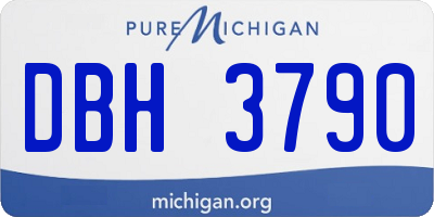MI license plate DBH3790