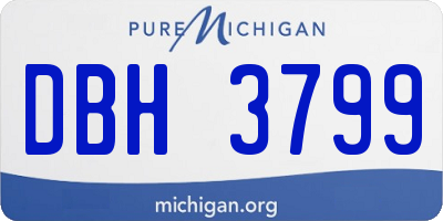 MI license plate DBH3799