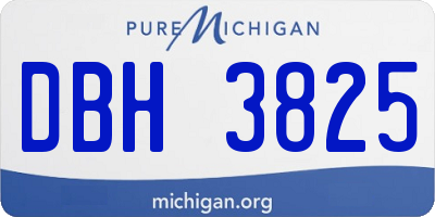 MI license plate DBH3825
