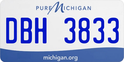 MI license plate DBH3833