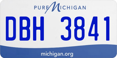 MI license plate DBH3841