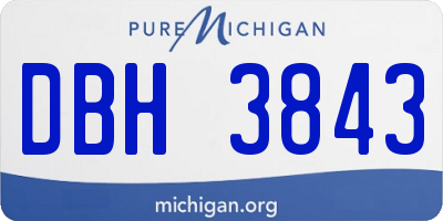 MI license plate DBH3843