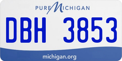 MI license plate DBH3853