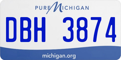 MI license plate DBH3874