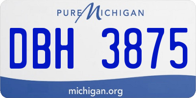 MI license plate DBH3875
