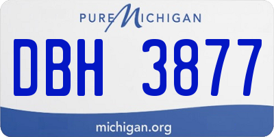MI license plate DBH3877