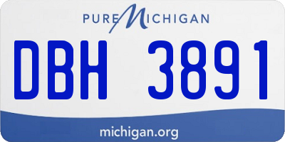 MI license plate DBH3891