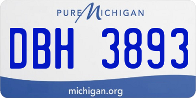 MI license plate DBH3893