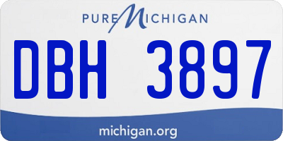 MI license plate DBH3897