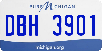 MI license plate DBH3901